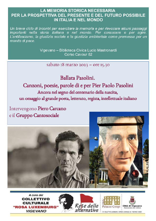 Cantosociale Ballata Pasolini